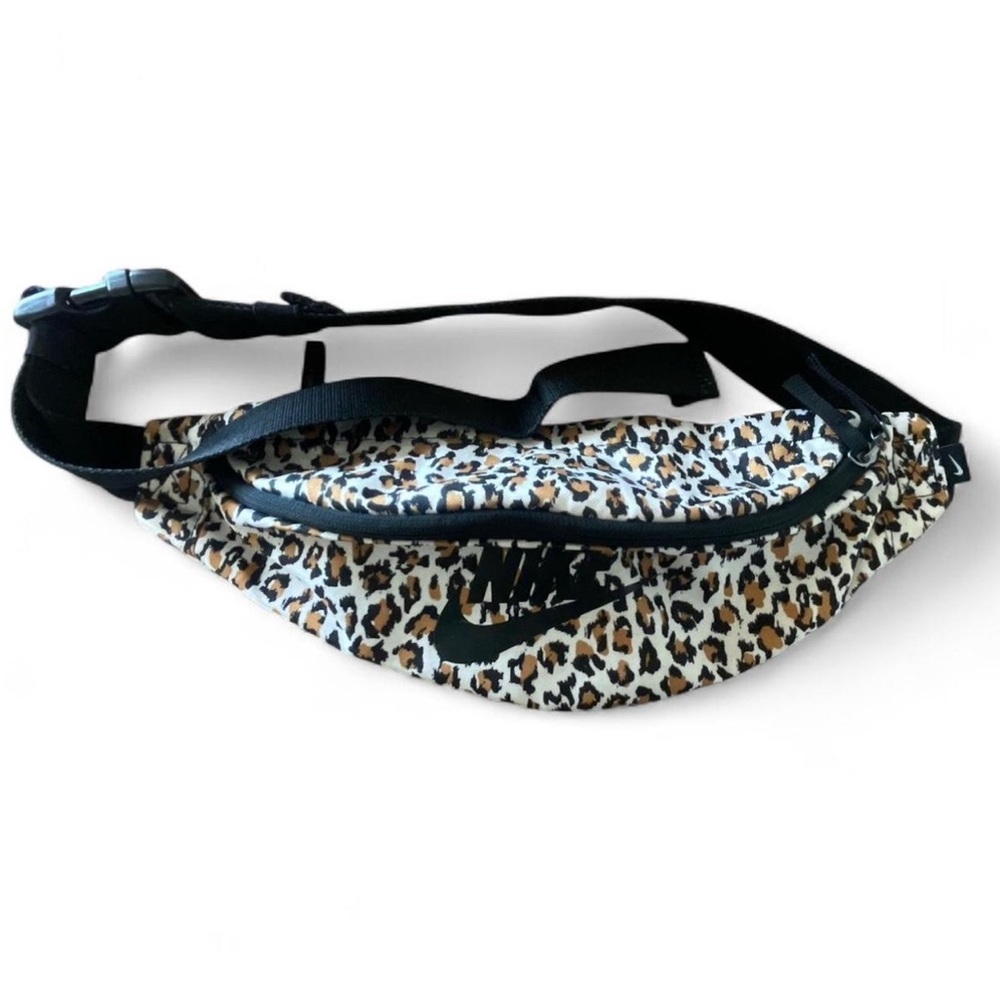 Nike Unisex Fanny Pack Waist Bag Leopard Print With Black Logo